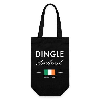 Dingle Ireland Coordinates Travel Souvenir - Gift Bag for Bottles - black - Front