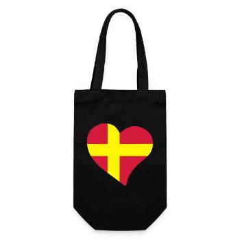  heart - Gift Bag for Bottles - black - Front