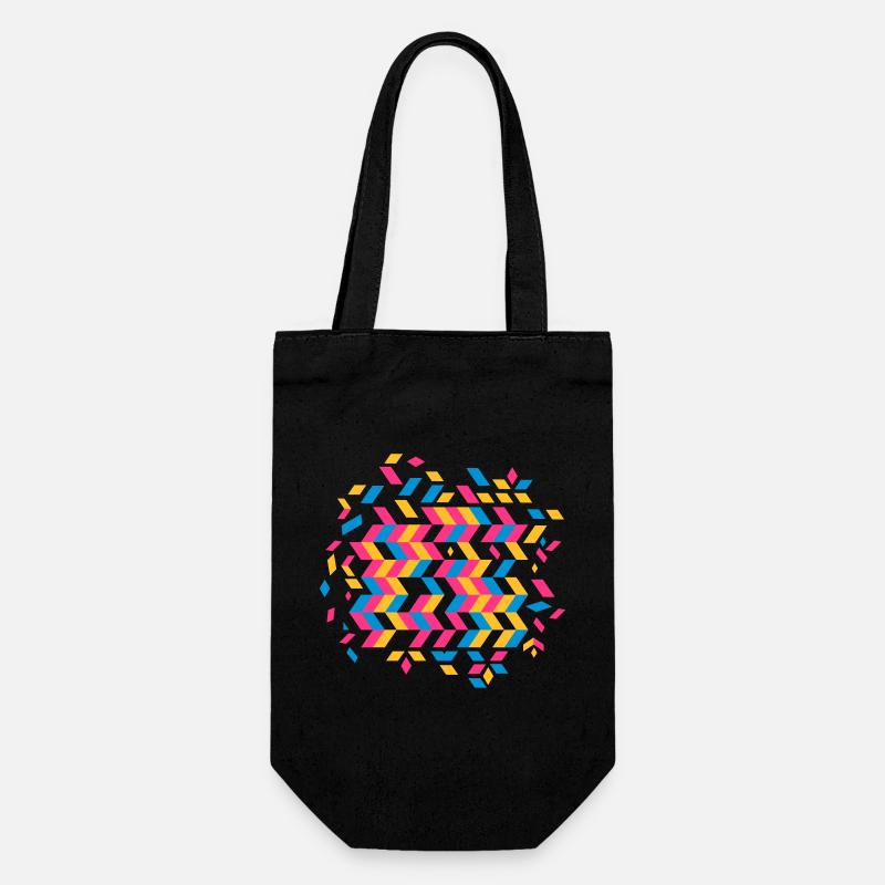 A herringbone pattern - Gift Bag for Bottles - black