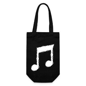 Musiknote Musik Design Sänger - Geschenkbeutel für Flaschen - Schwarz - Vorne