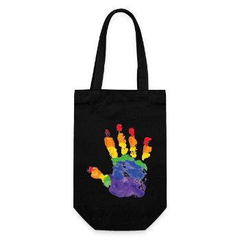 Liebe für alle! Die Welt ist bunt! Geschenk LGBT - Geschenkbeutel für Flaschen - Schwarz - Vorne