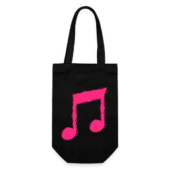 Musique musique Design Chanteur - Sac à bouteille - noir - Devant