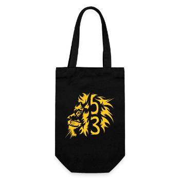 football soccer dresden lion animals 53 - Gift Bag for Bottles - black - Front