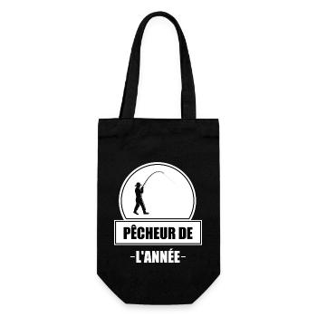 Pêcheur de l'année t-shirt homme pêche cadeau - Sac à bouteille - noir - Devant