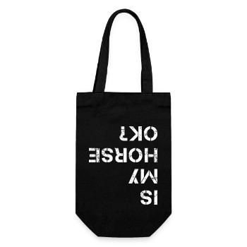 Is My Horse Ok Rider Horse Gift Idea - Gift Bag for Bottles - black - Front