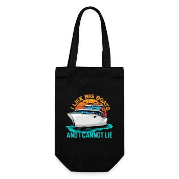 I Like Big Boats And I Cannot Lie - Gift Bag for Bottles - black - Front
