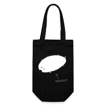 Simple Wombat - Geschenkbeutel für Flaschen - Schwarz - Vorne