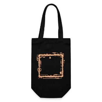 Cadre Steampunk en look de machine à vapeur - Sac à bouteille - noir - Devant