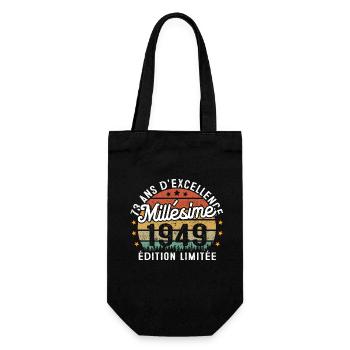 Cadeau d'anniversaire 73 Ans Millésime 1949 - Sac à bouteille - noir - Devant