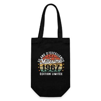 Cadeau d'anniversaire 55 Ans Millésime 1967 - Sac à bouteille - noir - Devant