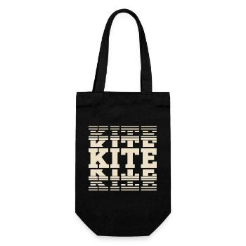 Kitesurfen Kitesurf Kitesurfer Kiteboard - Geschenkbeutel für Flaschen - Schwarz - Vorne