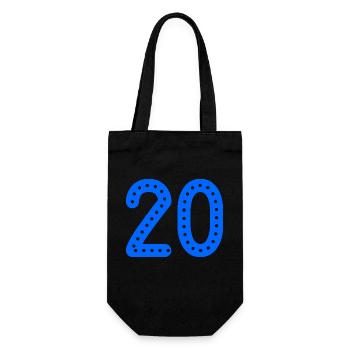 20 JAHRE. 20-jähriges JUBILÄUM. JUBILÄUM 20 JAHRE. 20 - Geschenkbeutel für Flaschen - Schwarz - Vorne