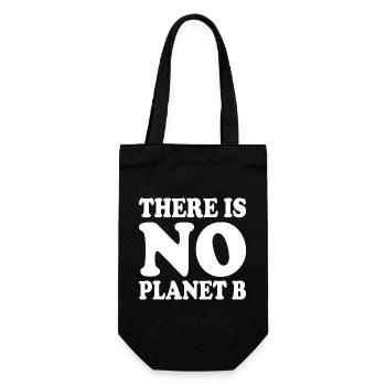 There is no planet b - Gift Bag for Bottles - black - Front