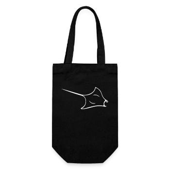 Raies manta en vol élégant - Sac à bouteille - noir - Devant