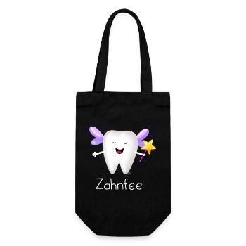 Zahnfee - Geschenkbeutel für Flaschen - Schwarz - Vorne