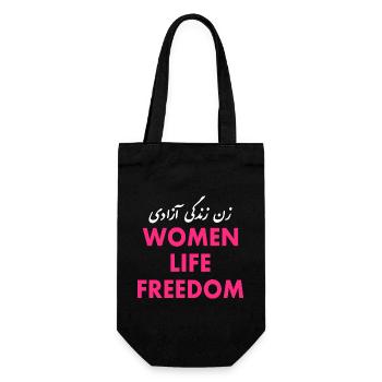 Women life freedom - Sac à bouteille - noir - Devant