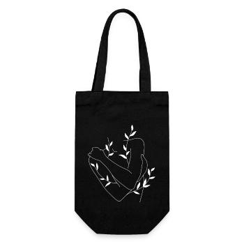 Growing body - Gift Bag for Bottles - black - Front