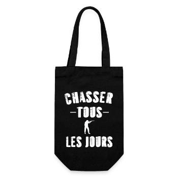 Chasser tous les jours t-shirt chasseur homme - Sac à bouteille - noir - Devant