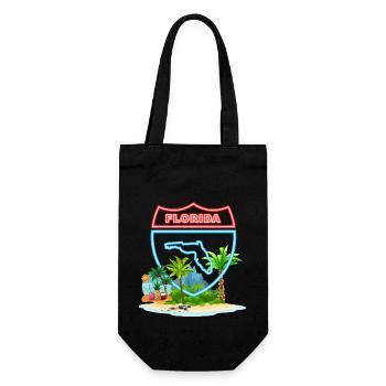 Florida, USA - Gift Bag for Bottles - black - Front
