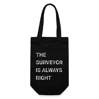 The Surveyor Is Always Right - Gift Bag for Bottles - black - Front