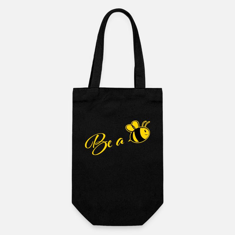 Bee be a - Geschenkbeutel für Flaschen - Schwarz