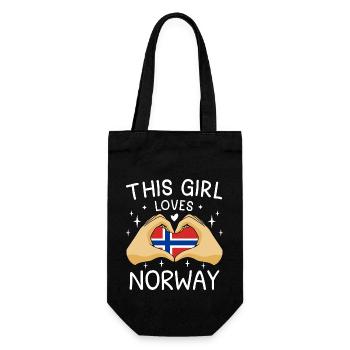 Drapeau de la Norvège Scandinavie Drapeau norvégien - Sac à bouteille - noir - Devant