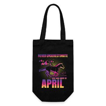 Cette fille aime les chevaux | Avril - Sac à bouteille - noir - Devant