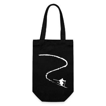 Skiing skiing ski motif for skiers - Gift Bag for Bottles - black - Front