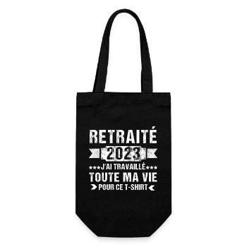 Retraité 2023 humour retraite cadeau pour retraité - Sac à bouteille - noir - Devant