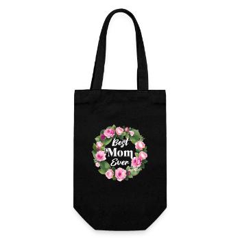 Best Mom Ever. Best Mom Gift - Gift Bag for Bottles - black - Front