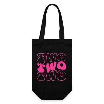 Two 2nd Birthday For Girls 2 Years Old - Gift Bag for Bottles - black - Front