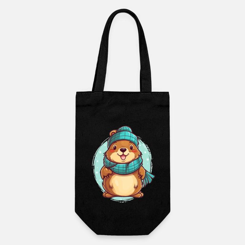 Loutre douillette - Sac à bouteille - noir