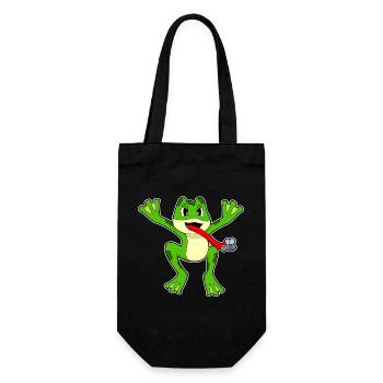 Frosch Fliege - Geschenkbeutel für Flaschen - Schwarz - Vorne