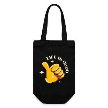 Life is good - Gift Bag for Bottles - black - Front