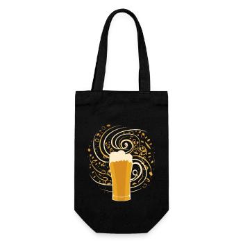 Motif de bière artisanale cool - Sac à bouteille - noir - Devant
