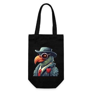 Perroquet gangster avec lunettes de soleil - Sac à bouteille - noir - Devant