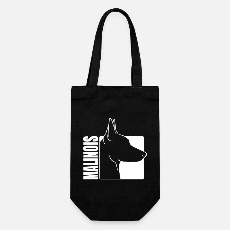 Malinois Profil Hunde Hund Wilsigns - Geschenkbeutel für Flaschen - Schwarz