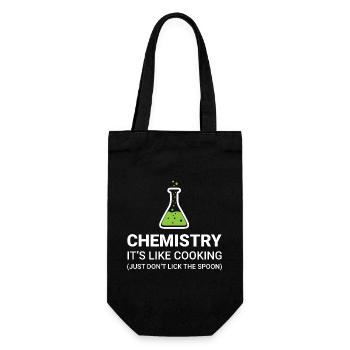 Chemistry, it's like cooking - Gift Bag for Bottles - black - Front