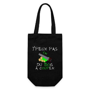 j'peux pas j'ai du bois à couper - Sac à bouteille - noir - Devant