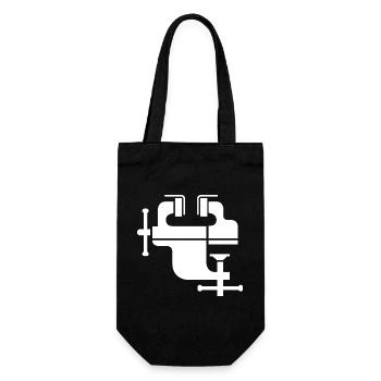 Vice Tool Icon Symbol Illustration - Gift Bag for Bottles - black - Front