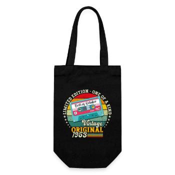 70th Birthday Cassette Best of October 1953 - Gift Bag for Bottles - black - Front