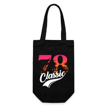 Vintage 1978-78th Anniversary - Gift Bag for Bottles - black - Front