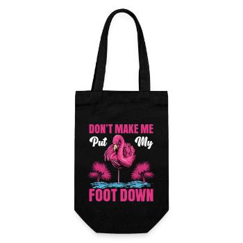 Flamingo Ne me fais pas mettre le pied à l’étrier flamant rose - Sac à bouteille - noir - Devant
