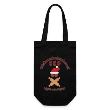 CEO in the Christmas bakery - Gift Bag for Bottles - black - Front