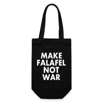 Make falafel not war - Gift Bag for Bottles - black - Front