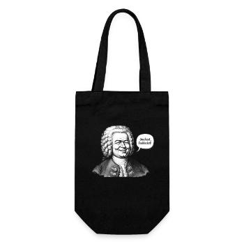 Johann Sebastian Bach - Geschenkbeutel für Flaschen - Schwarz - Vorne