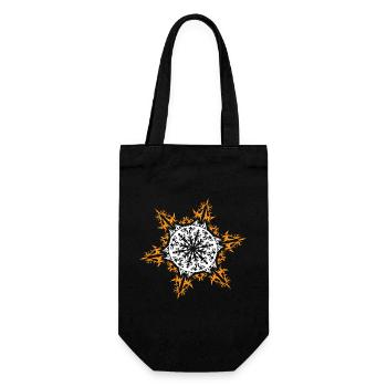 Noël cristal de neige icône flocon de neige icône logo - Sac à bouteille - noir - Devant