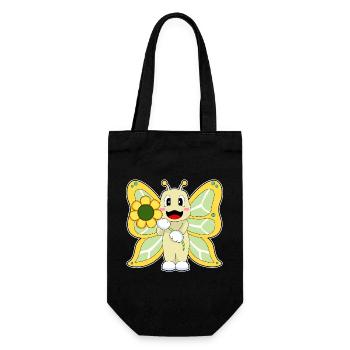 Butterfly Flower - Gift Bag for Bottles - black - Front