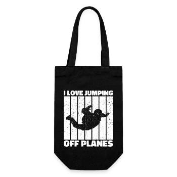 Skydiving Passion Design. Perfect Adrenaline Gift - Gift Bag for Bottles - black - Front