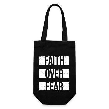 La foi plutôt que la peur Glaube über Furcht Liebe Jesus - Sac à bouteille - noir - Devant